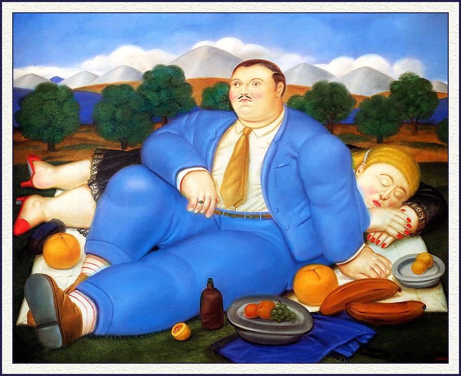 La sieste Fernando Botero Peintures à l'huile